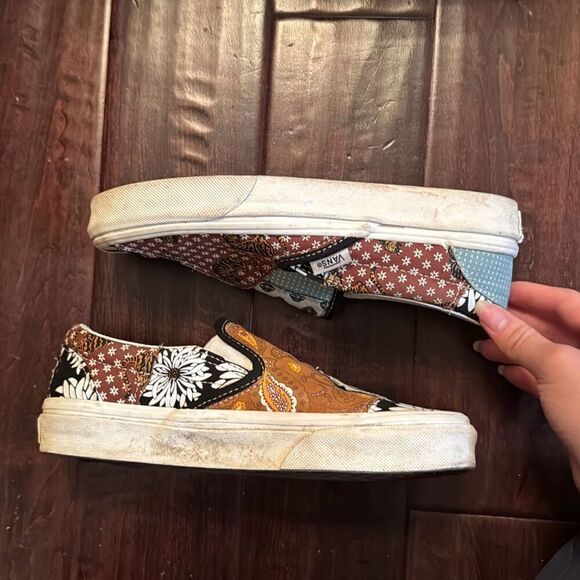 Discontinued platform vans tiger patchwork size 4 men’s 5.5 women’s - Picture 1 of 5